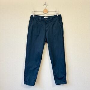 FAT FACE Chino Pants Navy Blue HR Tapered Trouser Stretch Preppy
